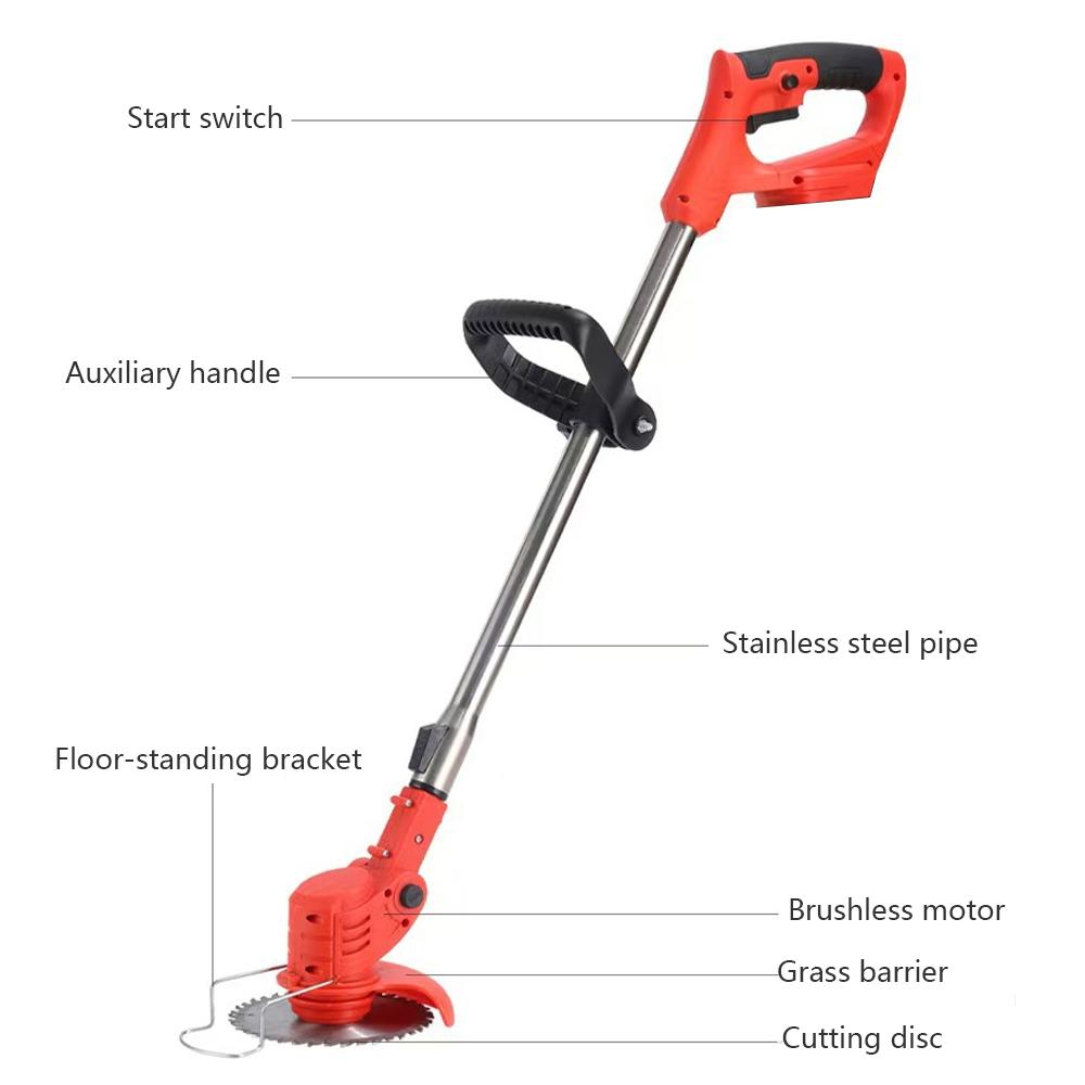 2025 New Cordless Handheld Electric Grass Trimmer Adjustable Lawn Mower Garden Tool Compatible With Makita 21V Battery