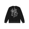 MLB New York Yankees Serie Base 24FW Manica Lunga Girocollo Casual Monocolore Logo Grande Vintage Americano Felpa Felpa Unisex 3AMTB9744-50BKS