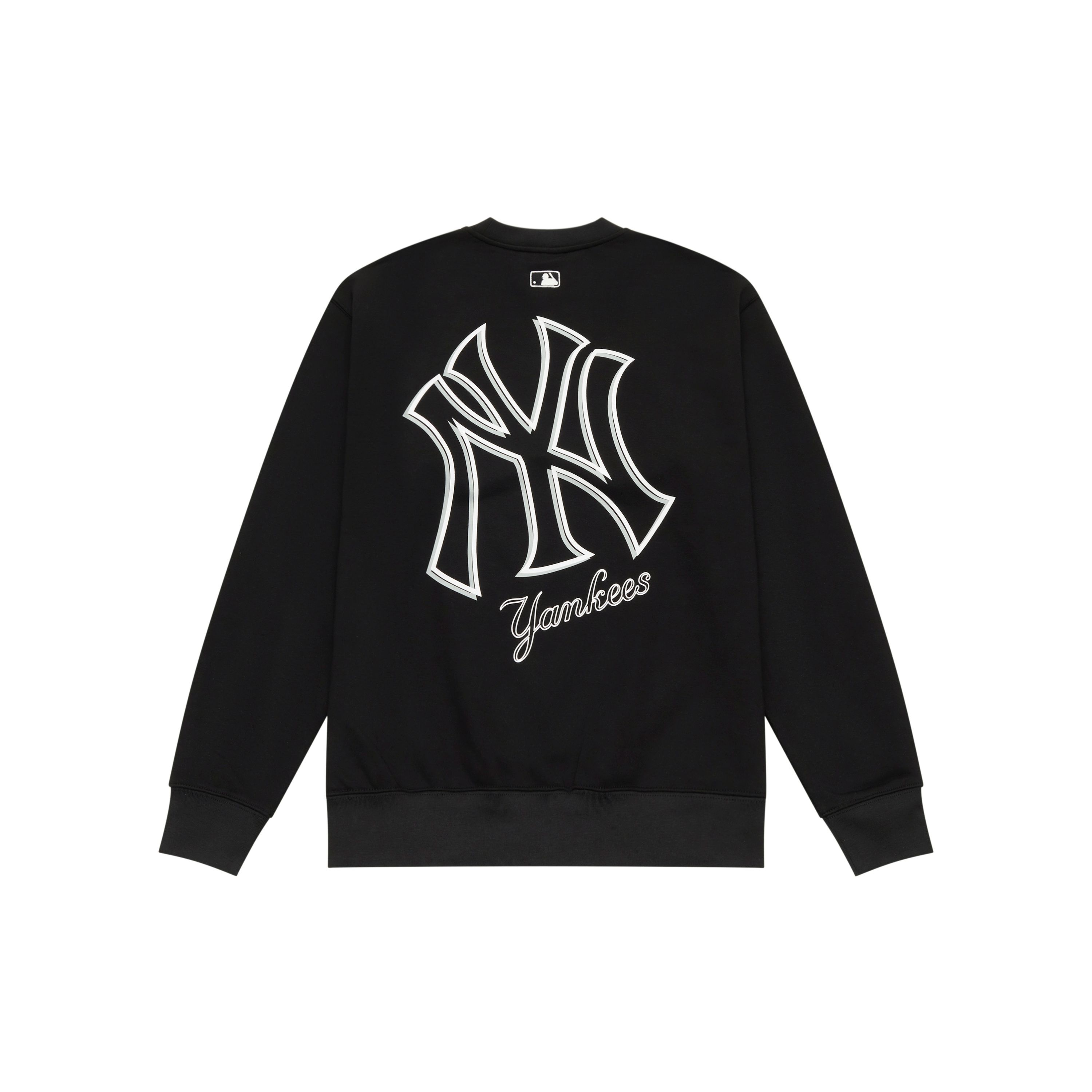 MLB New York Yankees Basic Serie 24FW Langarm Rundhalsausschnitt Freizeit Einfarbige Großer Logo Amerikanischer Vintage Pullover Unisex Pullover 3AMTB9744-50BKS XS gray
