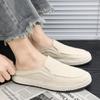 Men Casual Shoes Slip on Lightweight Loafers Half Slippers Men Sandals Breathable Canvas Fisherman Linen Cloth Loafers Summer