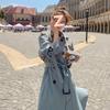 Women's Mid-Length Korean-Style Loose Trench Coat - British Design, Spring & Autumn 2025 Trend
