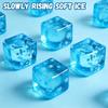 Snowflake Cube Squeeze Toy — Sky-Blue Stress-Relieving "Ice Cube" — Creative Squeezable Novelty.