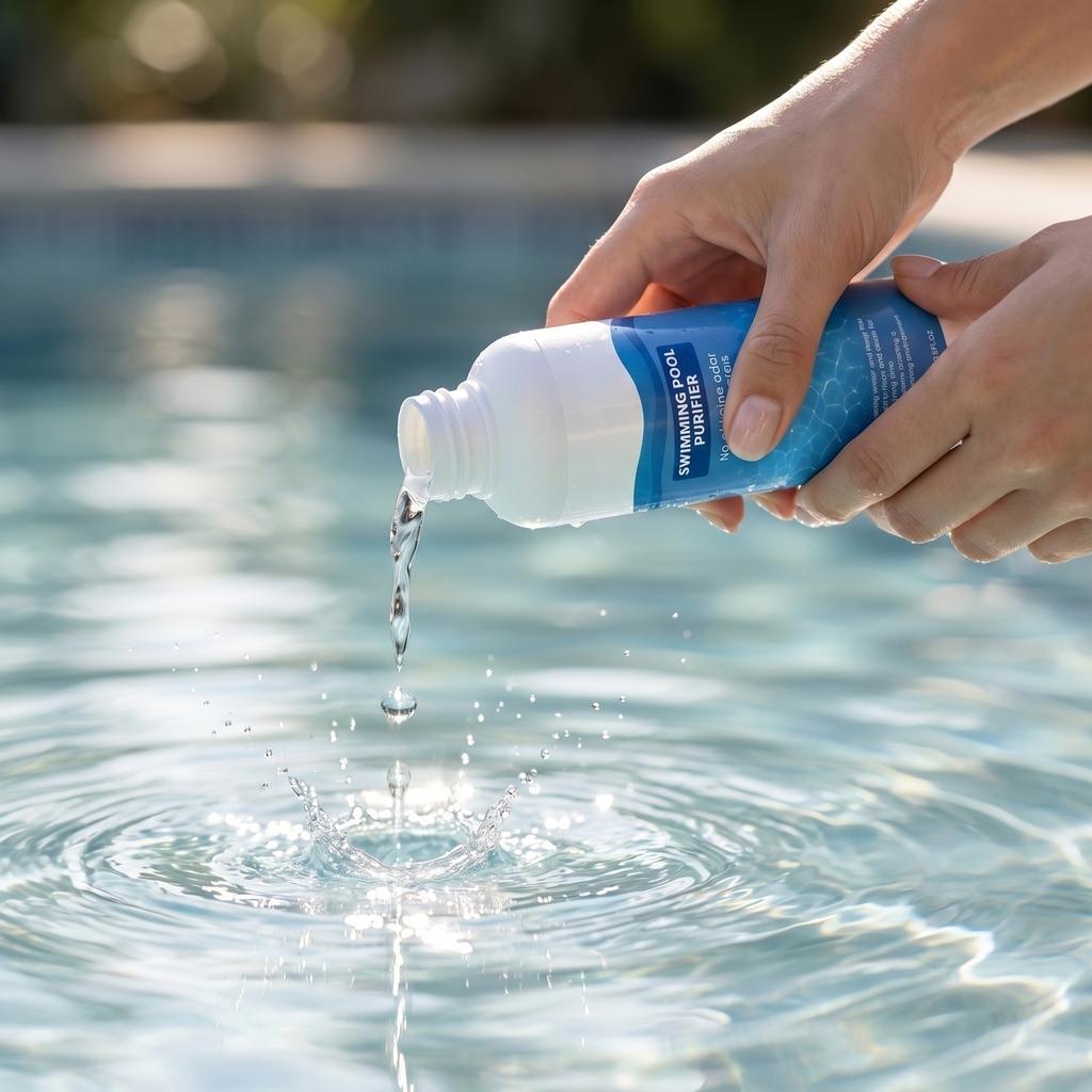 100mlPool Purification Liquid - Quickly Dissolving Cleaning Liquid That Clarifies Pool Water, Unpleasant Odors, And Cleans Dirt