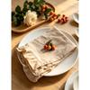 Cotton Napkins Ruffle Edge 45x45cm French Wavy Frill Washed Cloth Dinner Napkins Multiple Colors Wedding Party Table Setting Soft Washable Durable
