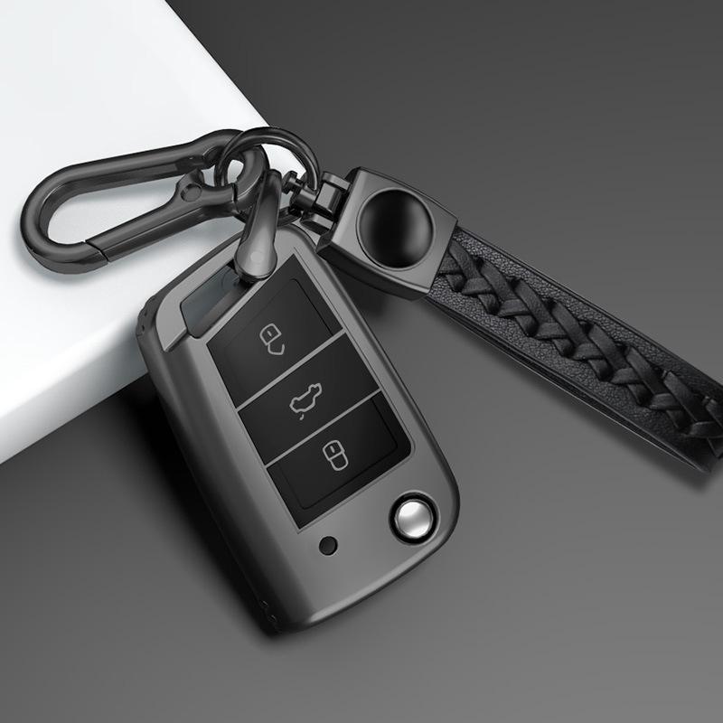 3 Button Flip Folding For Vw Golf 7 Mk7 Skoda Seat 2014 Fob Hull Octavia Combi Leon Ibiza Cuptra Car Key Case Cover