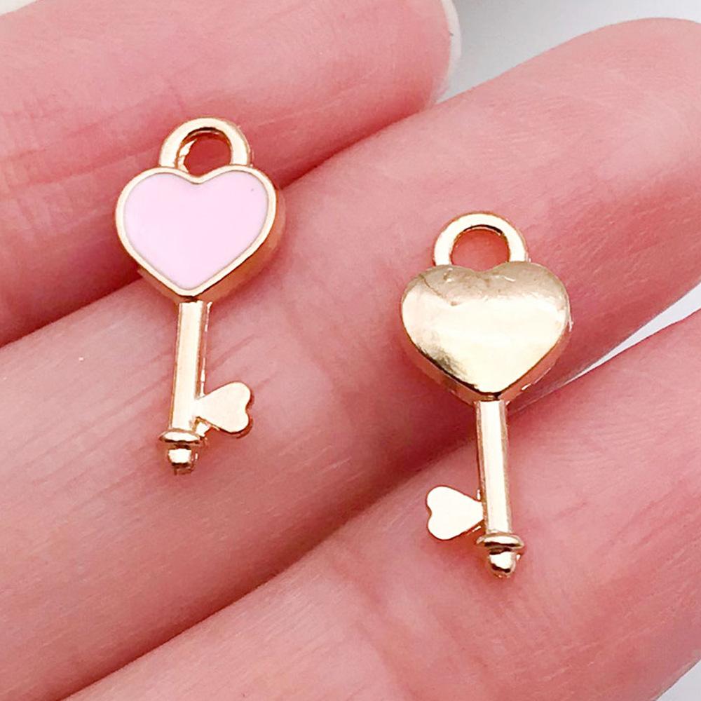 Red And Love Heart Peach Jewellery Accessories Diy Bracelet Keychain Necklace Pendant Alloy Oil Drop