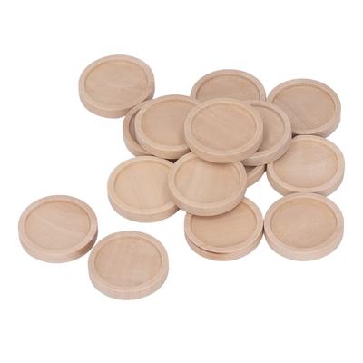 50 stuks Houten Bezel Hangerbakjes Rond Sieraden Maken Benodigdheden Hanger Basisbakje Foto Sieraden