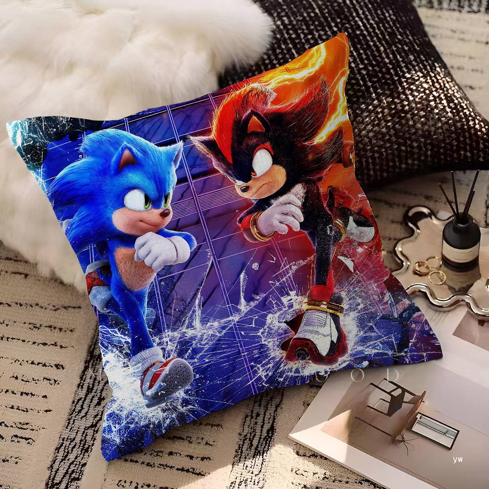 Cartoon S-Sonics Maple Design Cushion Cover Happy Autumn Harvest decor Holiday Decorati Pillow Cover