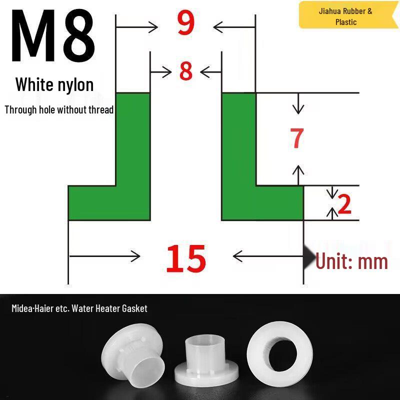 T-förmige Nylon-Dichtungsscheibe M3-M35 Gewinde Isolierabstandshalter
