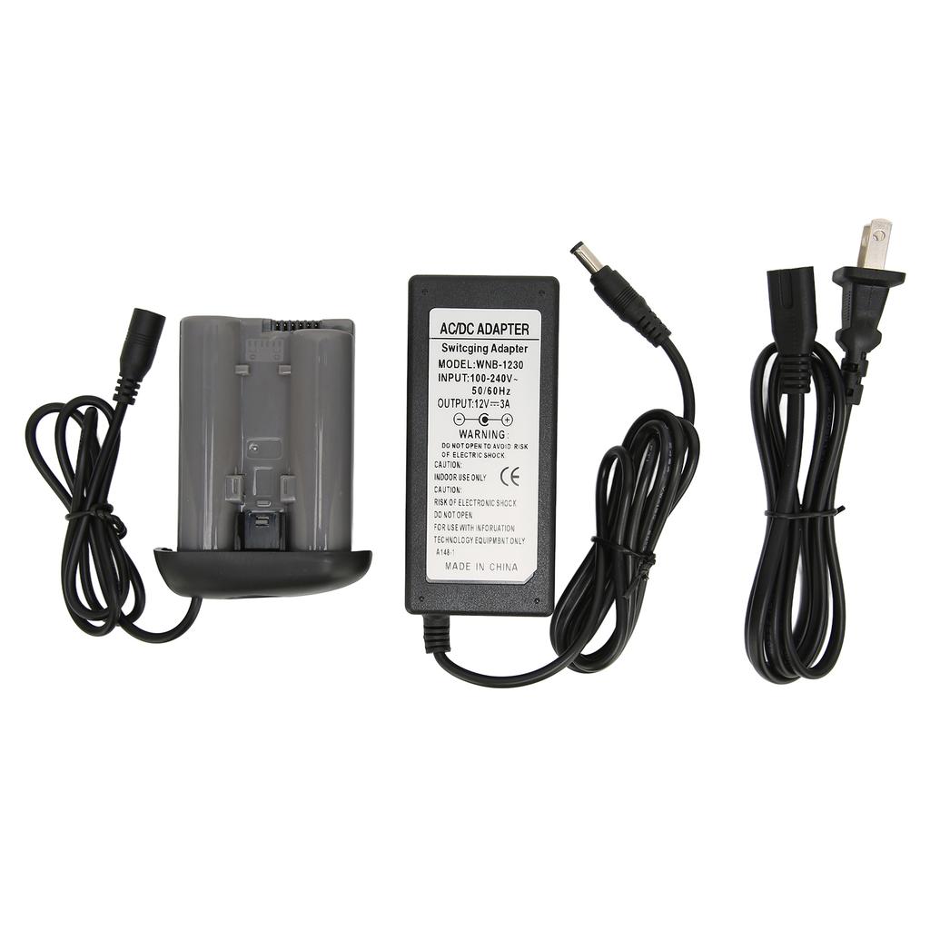 EL18 DC Coupler Kit External Full Decoding Dummy Battery with Power Supply Adapter for Nikon D4 D4S