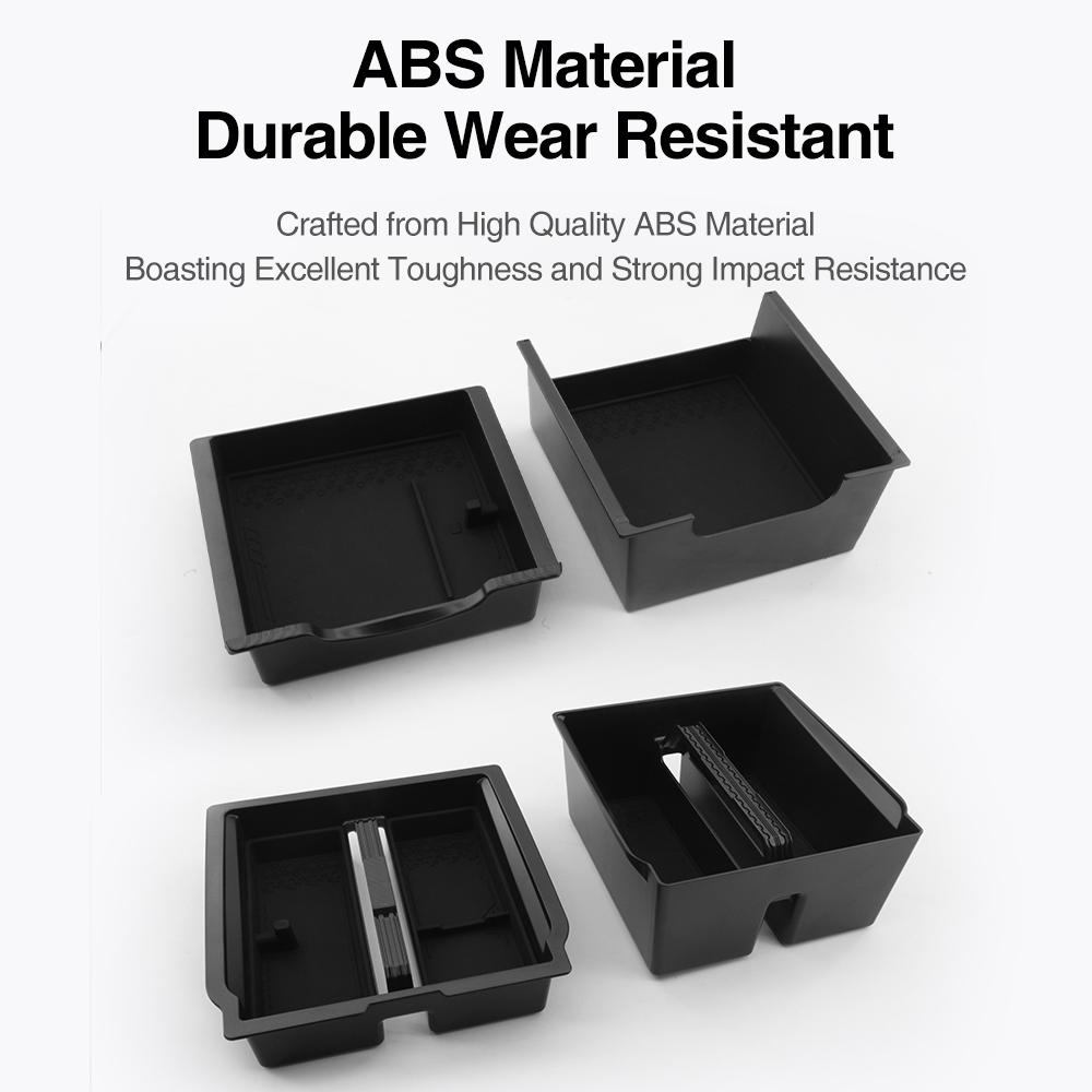 Heenvn For Tesla Model Y Launch Juniper Model Y L 2025 2026 Center Console Armrest Double-layer Storage Box ABS Car Organizer