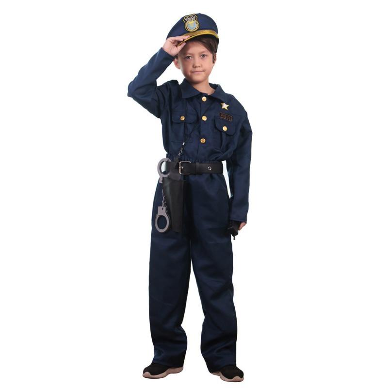 Child Police Role Playing Kids Game Show Halloween Drag Party Costume