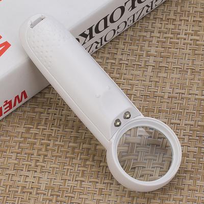 Portable Handheld 15X Illuminated Magnifier Magnifying Lens with 2 LED Light Aid Reading for Seniors Loupe Jewelry Repair Tool