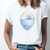 Women T-Shirt Ocean Sea Turtle Printed Short Sleeve T-Shirts Harajuku Ulzzang Oversized T-Shir Female O-Neck Woman Clothing