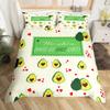 Avokado Dynetrekk sett for barn Kawaii Sengesett Cute Fruits Dynetrekk Twin Size Tropical Botanical Cartoon Quilt Cover