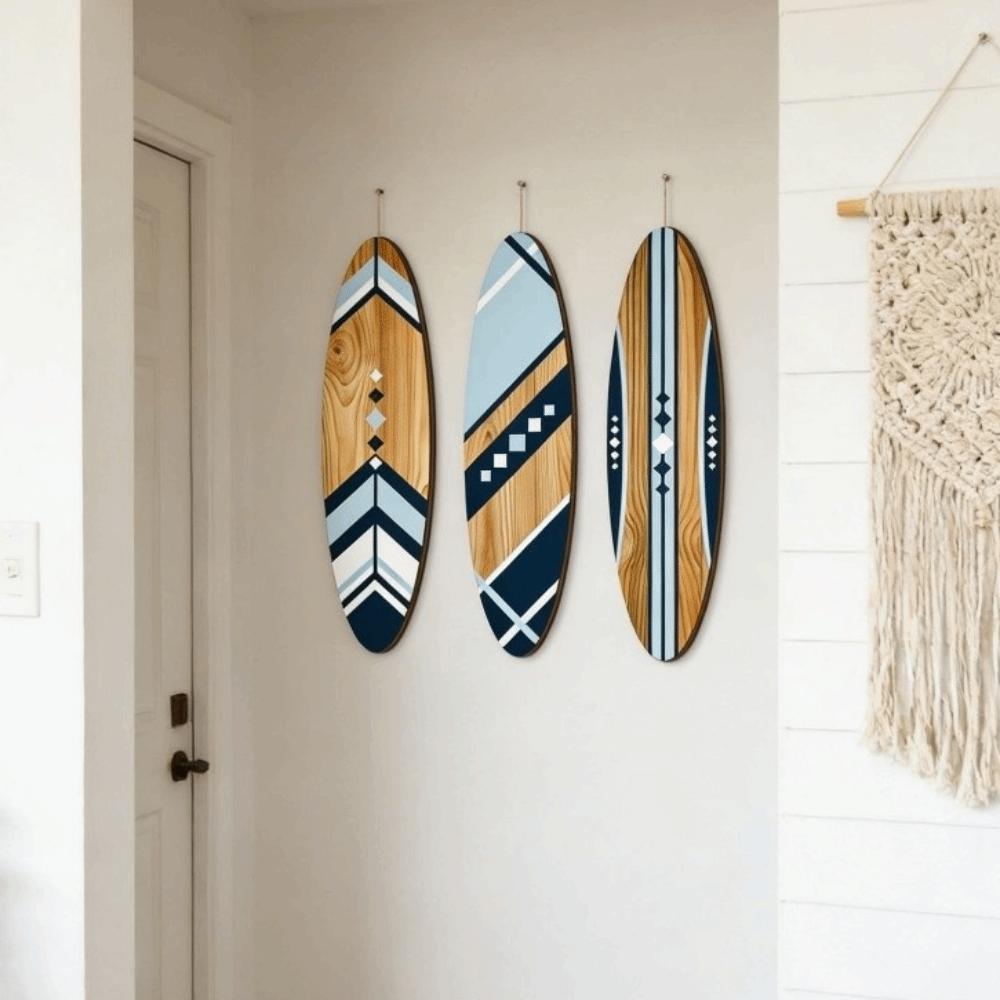 Hawaiian Theme Surfboard Wall Decor Tropical Wall Hanging Sign Beach Themed Sign  Home Decor