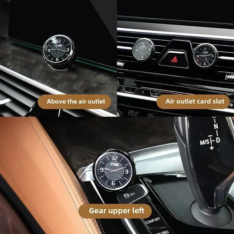 LMHKH1 Car Sticker Hot For BMW Car Interior parts mini Clock Watch Auto Electronic Quartz Watch For BMW M E46 E90 E60 F30 F10 E39 E36