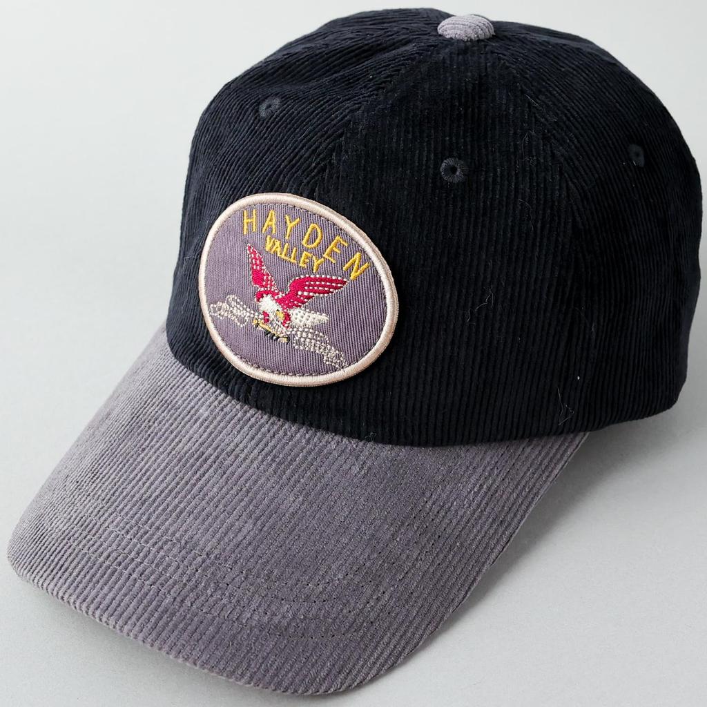 AVIREX Corduroy Military Low Military Baseball Black Cap, Cap, Men's, Fall/Winter, AIRFORCES,