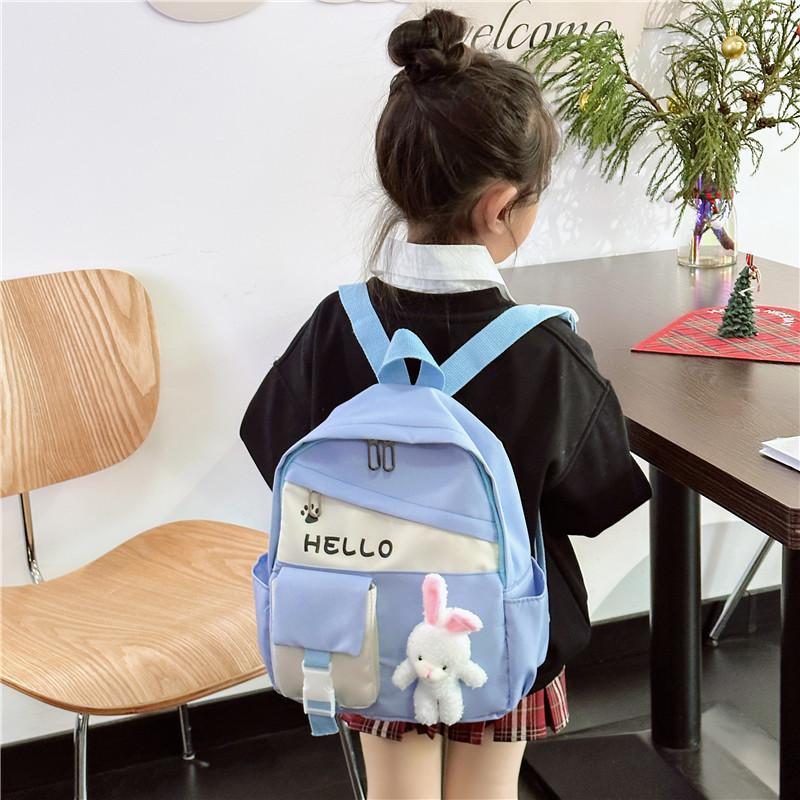 Cute Rabbit Design School Backpack For Girls Breathable Fabric Spacious And Fun