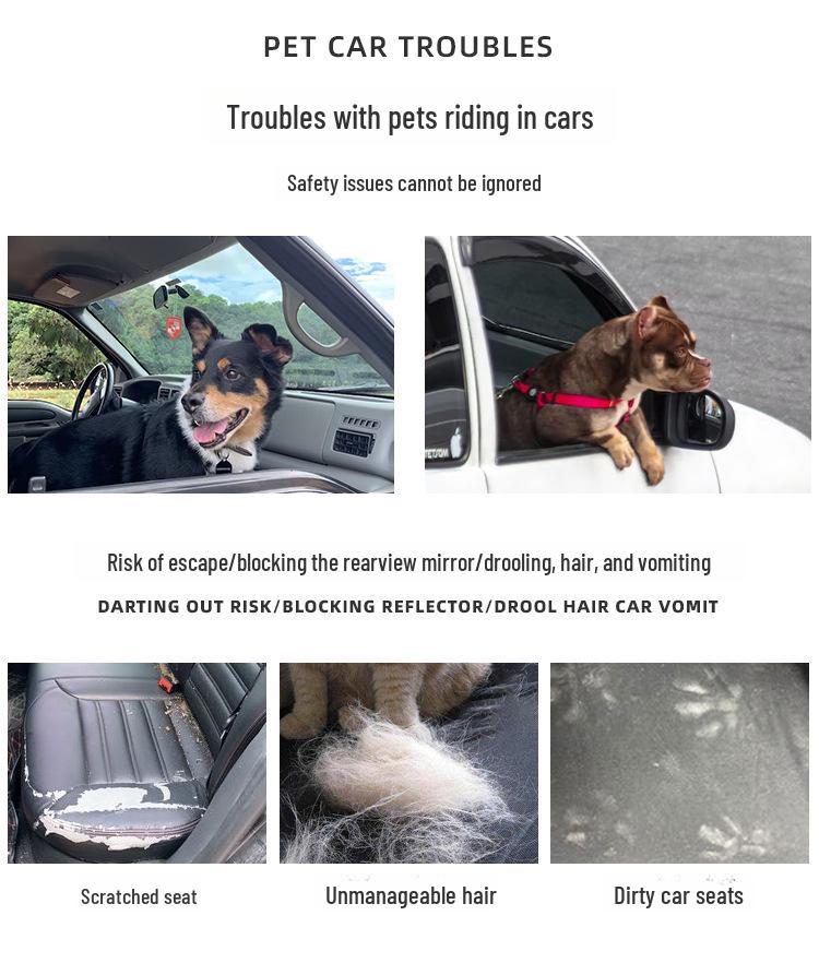 Borsa da viaggio per animali domestici in rete traspirante e coprisedile per auto