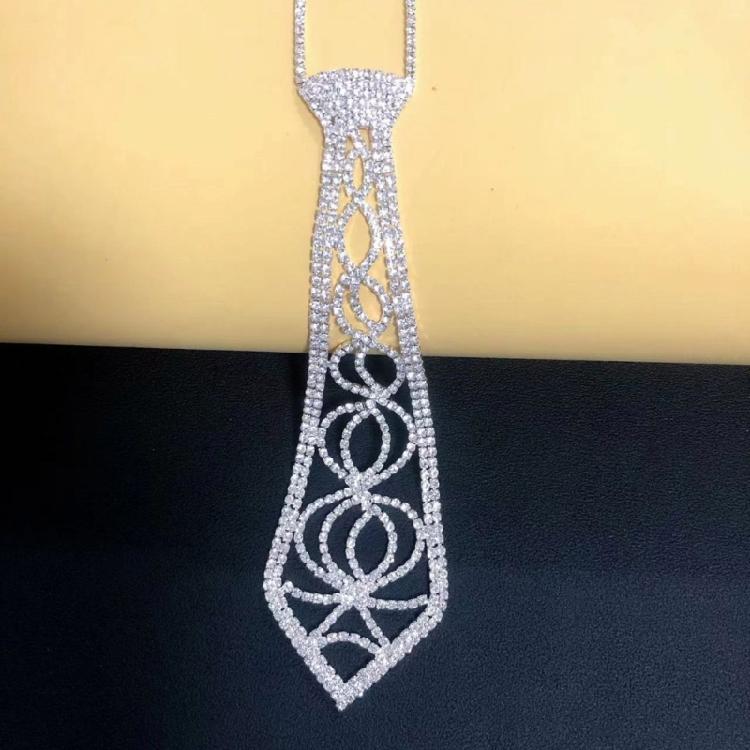 Sparkling Rhinestones Choker Necklace Crystal Jewelry Collar Neck Tie for Bridal and Bridesmaid Jewelry Neckwear Chain