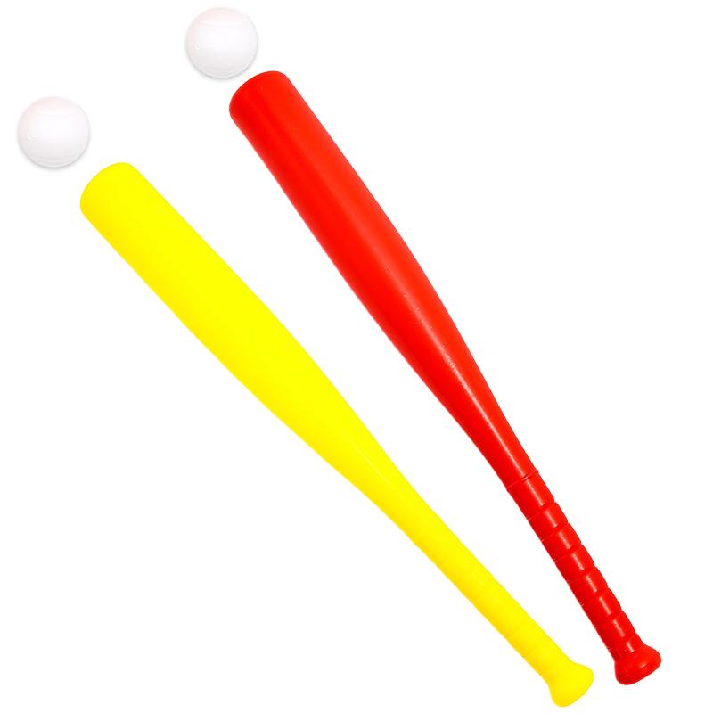 1/2/4PCS Baseball Bat Mixed color Plastic Baseball Bat with Ball 4 Colors Available Outdoor Baseball Park Backyard Game Gift ZYF