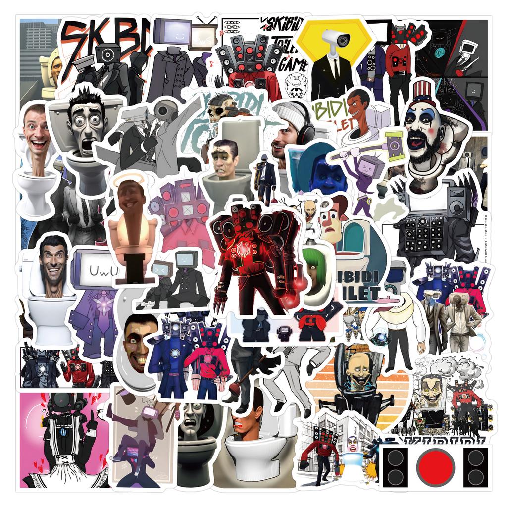 50/100 Skibidi Toilet Toilet Man Speakerman Bosses Audio Man Stickers