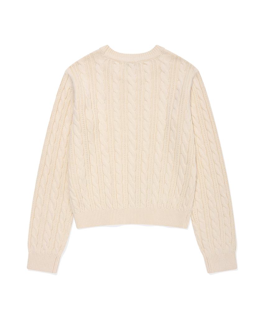 COVERNAT WOMAN Cloverheart Cable Knit Ivory