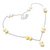 Mother Of Pearl Gemstone Handmade 925 Sterling Silver Jewelry Necklace 20" KJ-1212