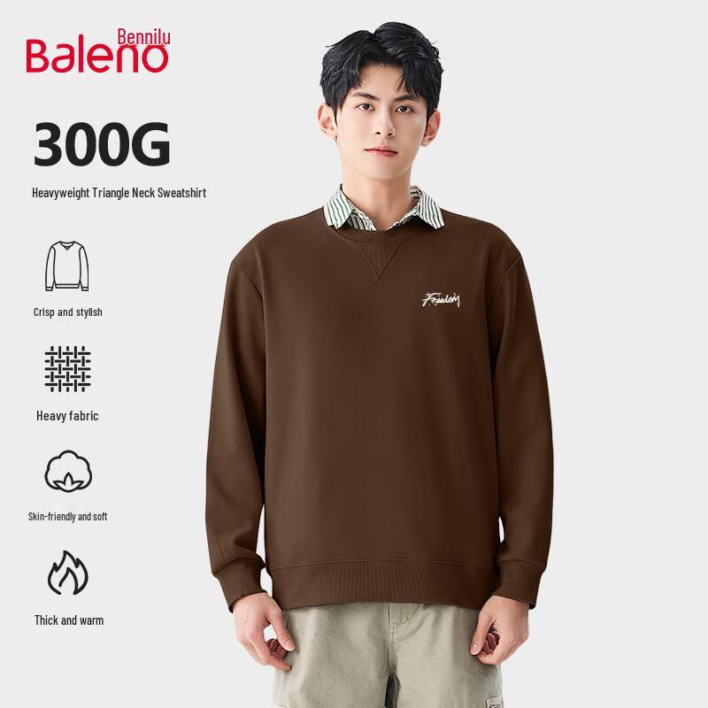 

Baleno Men s Heavyweight Loose Fit Crew Neck Letter Print Sweatshirt 5XL