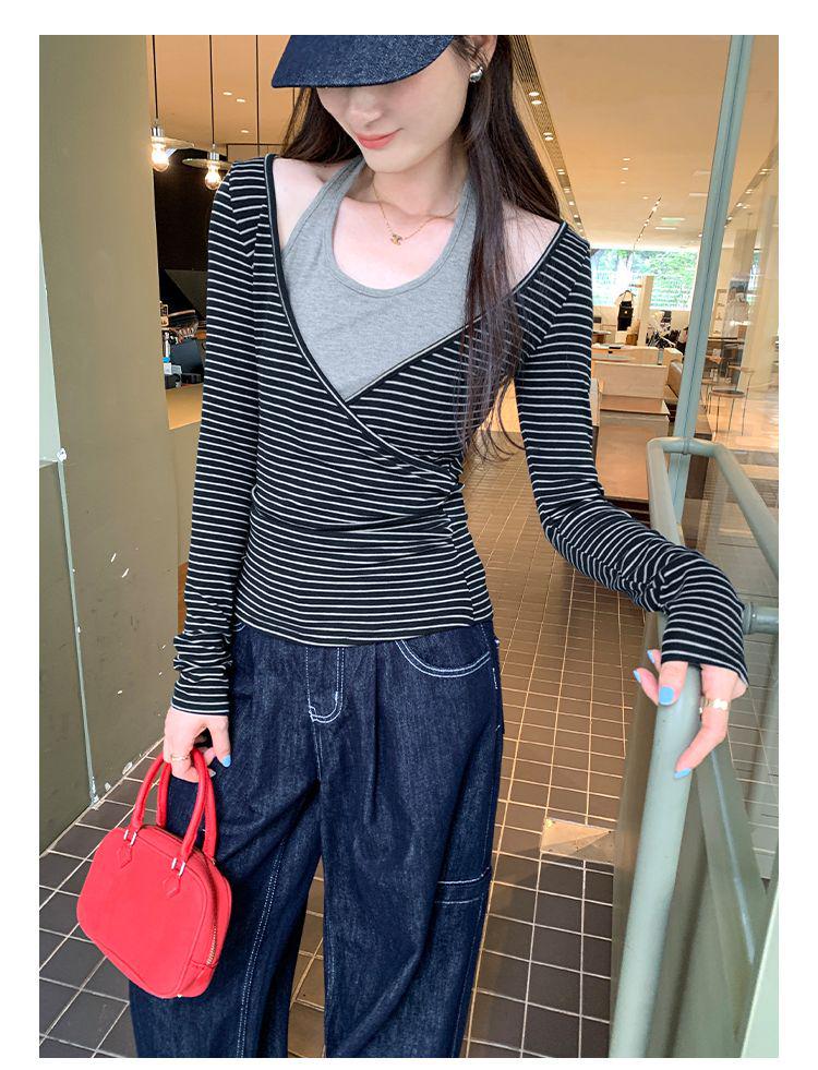 In-Stock Women's Black Long Sleeve Two-Piece Base Layer Tunic – Autumn Collection