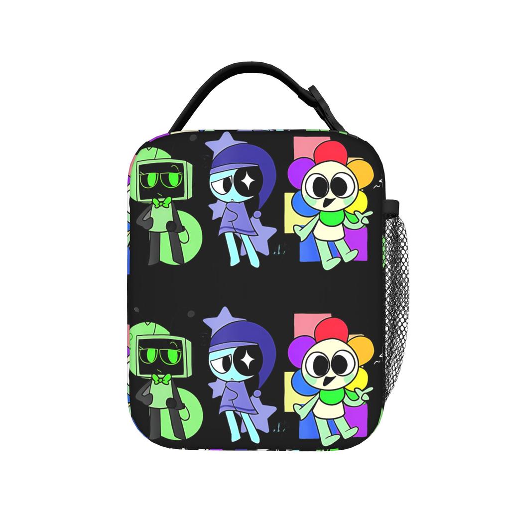 Dandys World Characters Funny Insulated Lunch Bag Large Lunch Container Cooler Bag Tote Lunch Box School Food Storage Bags