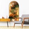Arched Fake Window Green Plants Bedroom Living Room Foyer Dormitory Home Decoration Wall Self-adhesive Stickers