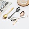 1PCS Coffee Spoon Creative Skull Shape Teaspoon Stainless Steel Tableware Dessert Coffee Scoop For Tea Sugar Christmas Gifts