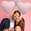 3-Pack 30-inch Hartvormige Aluminiumfolie Ballonnen, Mat Roze Hart Ballonnen, Feestballonnen, Geschikt voor Valentijnsdag, Verjaardagsfeestje