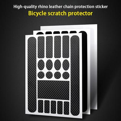 Bicycle Protective Sticker Scratch Resistant Mountain Bike Frame Front Fork Protective Film Chain Frame Safety Tape Protector