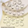 21 Pieces Vintage Butterfly Heart Rings Set Decoration for Trendy Women Adjustable Sturdy Alloy Jewelry Pieces