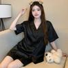 High-End Pajamas Women'S Autumn Temperament Olive Green Lapel Cardigan Long-Sleeved Loungewear Set