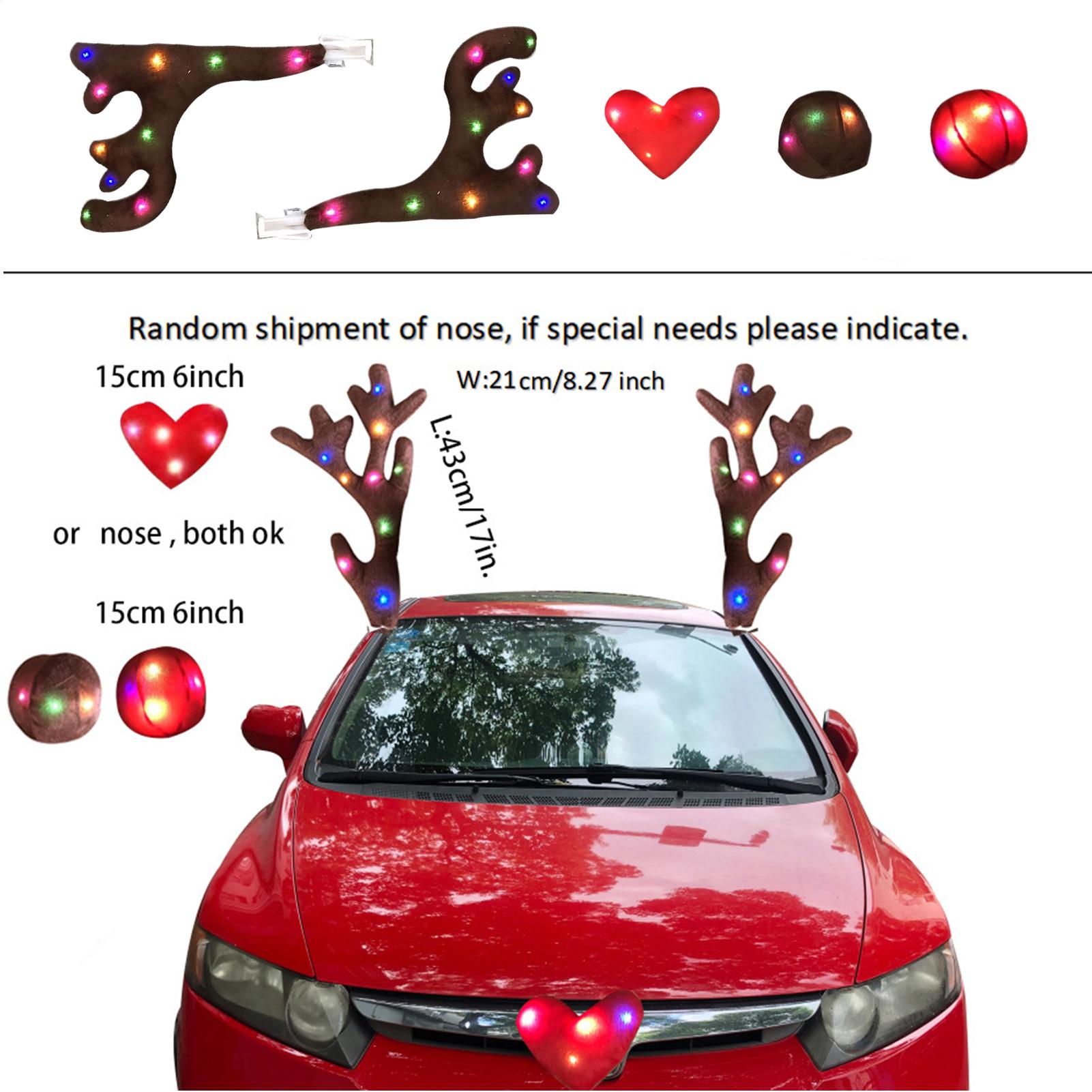 

Car Reindeer Decoration Christmas Lighted Auto Exterior Decor Auto Hood Decor Ornament For SUVs Trucks RVs Sedans Road Trips China Mainland