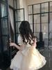 Blovelan Princess Dress - Half Cup Love Words, Big Bow, Sparkle Jacquard, Fluffy Train, Birthday Outfit