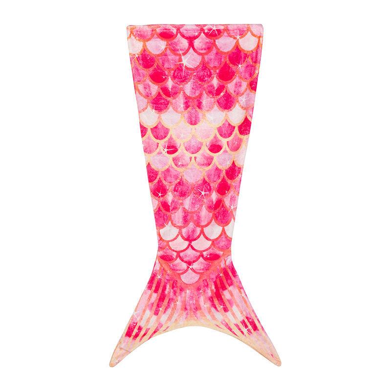 Beauty Fish Scales Mermaid Tail Princess Blanket For Sofa Bed Wearable Soft Flannel Throw Nap Sleeping Bag Single Warm Blankets