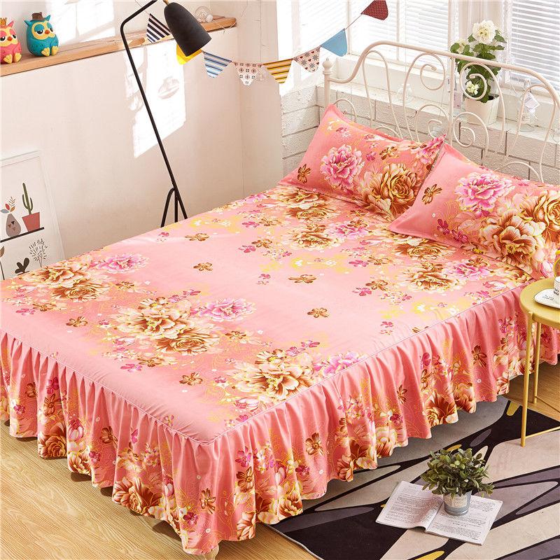 

Одноместное/Твин/Полное/Королевское/Королевское покрывало с цветочным принтом, покрывало, юбка и комплект подушек 200*220