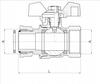 Butterfly Valve 1" With Internal Spanish Screw