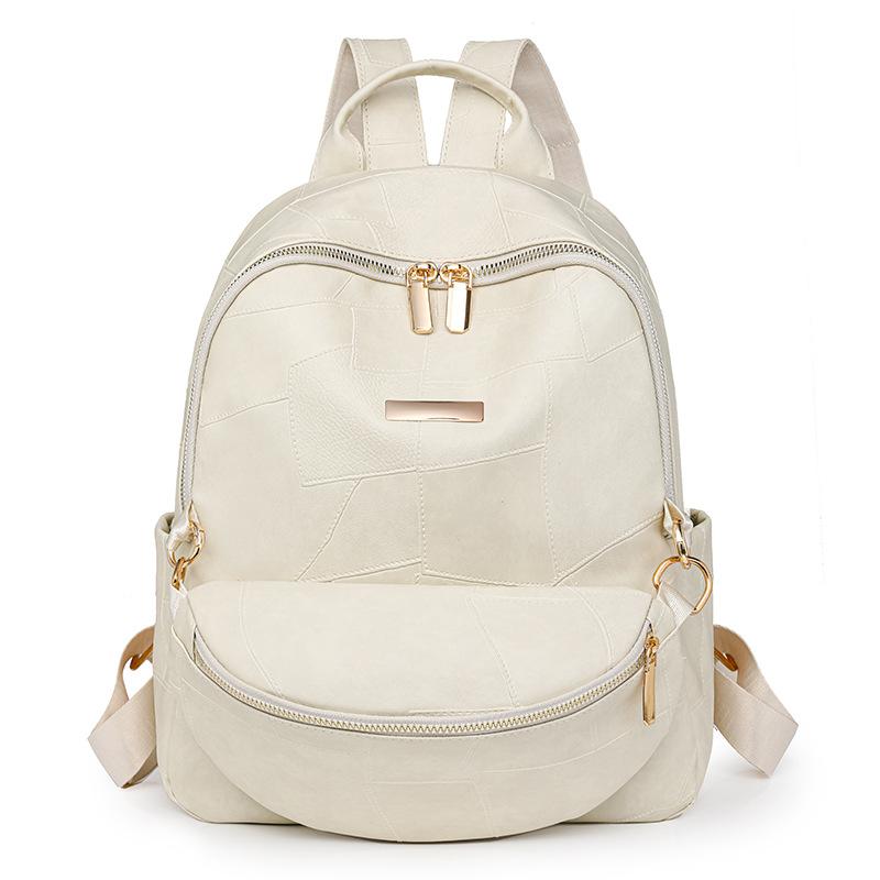 

Женский дорожный рюкзак из искусственной кожи, большой емкости, компьютерный рюкзак белый