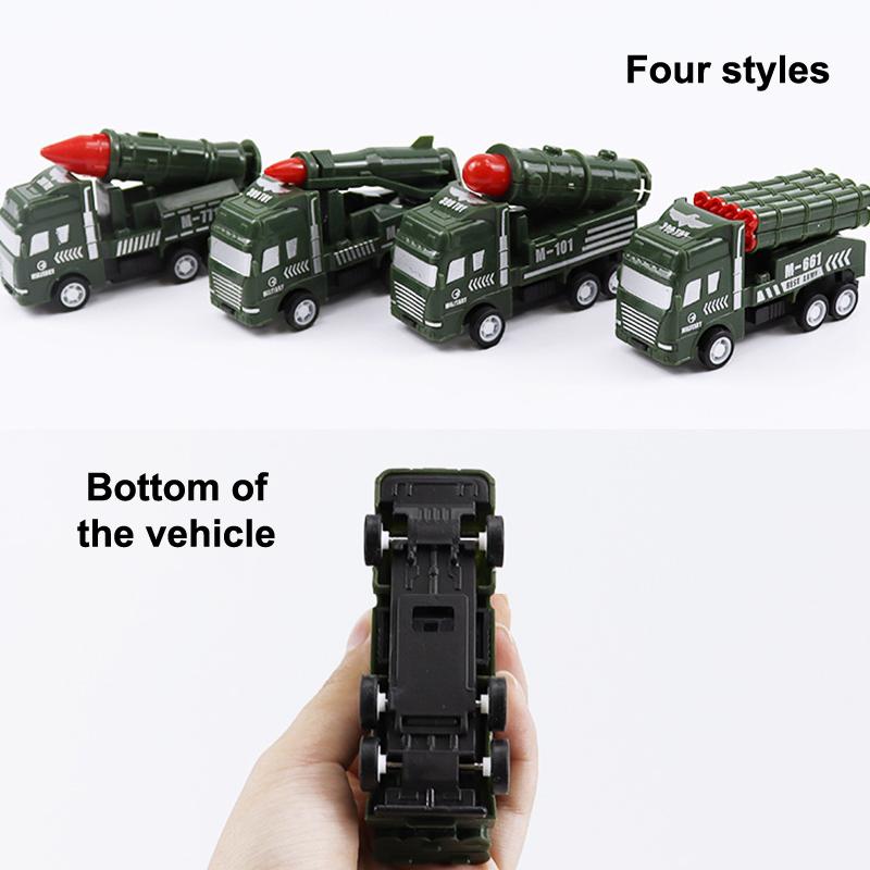1Pcs Kids Toy Car Inertia Sanitation Truck Models Pull Back Military Engineering Vehicle Fire Engine Boys Toys Children Gift