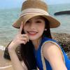Elegant Ribbon Straw Hat for Women British Style Wide Brim Sunshade Panama Hats Female Lady Outdoor Travel Beach Cowboy Cap