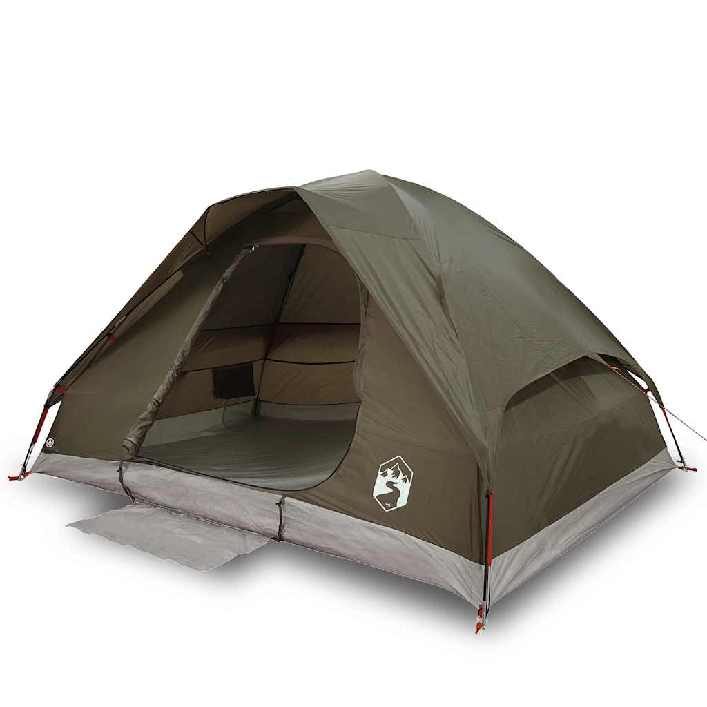 Vidaxl Tourist Tent, 2-Person, Dome, Brown, Waterproof