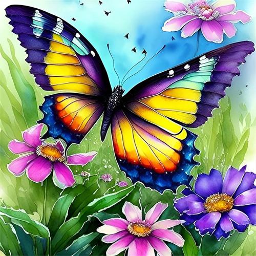 Diy Diamond Painting Mosaic Butterfly Full Square/Round Embroidery Cross Stitch Animal Daisy Crystal Home Decor