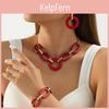 Set Jewelry Bracelet Fashion Necklace Earrings For Women Ladies