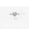 BELLA BOX Heart ShapedOpening Resizable Rings For Women Zircon Engagement Party Fine Jewelry Gift